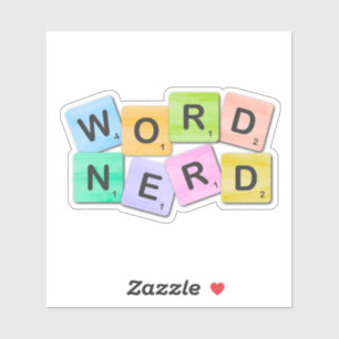 Word-Nerd buchen Aufkleber