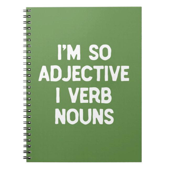 Word Nerd Funny English Language Spaß Wordplay Notizblock (Vorderseite)