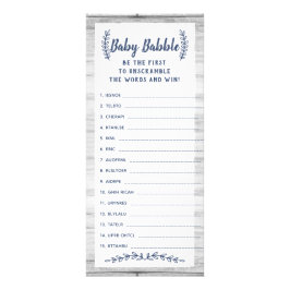Word Scramble Baby Shower Game, 25 Pack Werbekarte