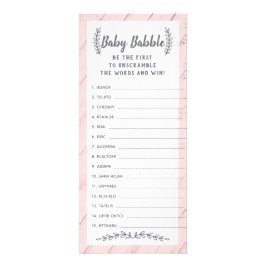 Word Scramble Baby Shower Game, 25 Pack Werbekarte