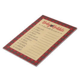 Word Scramble Flannel Baby Showspiel Pack Notizblock