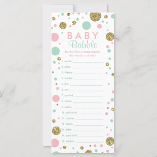 Word Scramble Game, Baby Showspiel, Imitate Glitze