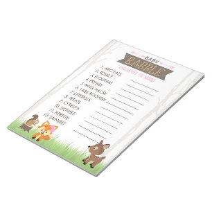 Word Scramble Girl Woodland Baby Shooting Game Pac Notizblock