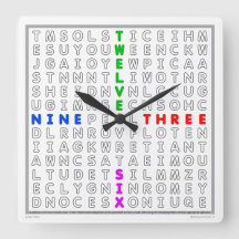 Word Search Clock mit herunterladbarem Puzzle (Far