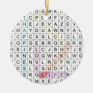 Word Search Keramikornament