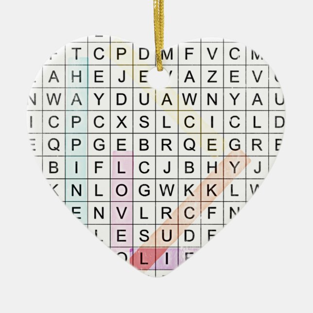 Word Search Keramikornament (Vorne)