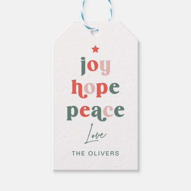 Word-Tree-Geschenk-Tag Geschenkanhänger (Vorderseite)