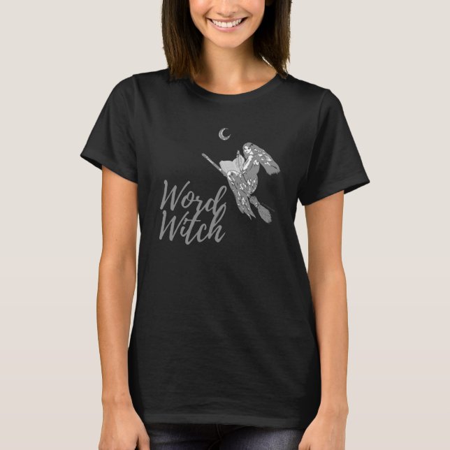 Word Witch T - Shirt - Design 2 (Schwarz) (Vorderseite)