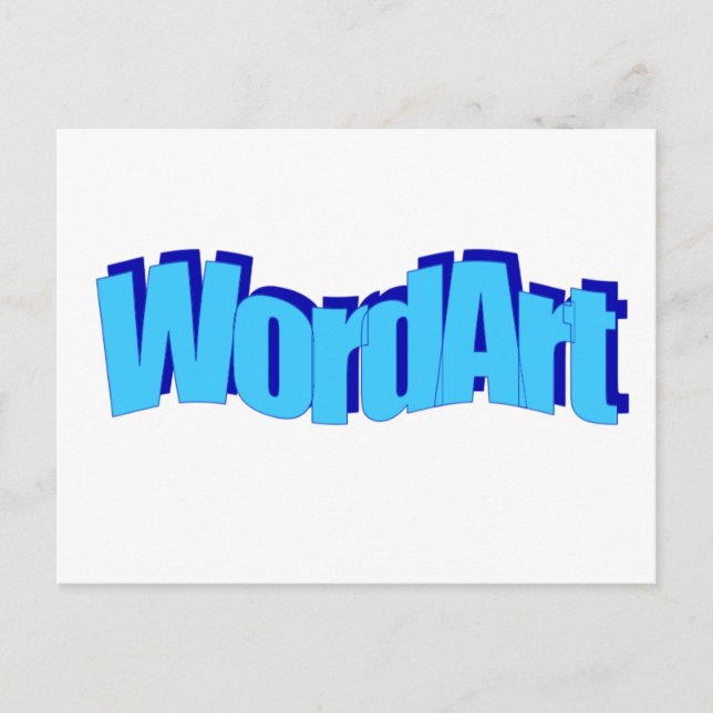 WordArt Postcard Postkarte (Vorderseite)