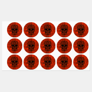 WordArt Skull B Etiketten