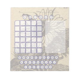 Wordle Scratch Pad Notepad - Sonnenblume Notizblock