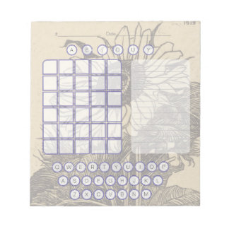 Wordle Scratch Pad Notepad - Sonnenblume Notizblock