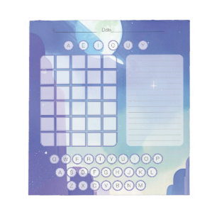 Wordle Scratch Pad Notepad - Violet Notizblock