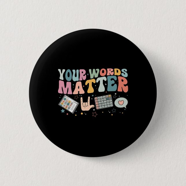 Wordproblem Speech Therapy Language Pathologe Button (Vorderseite)