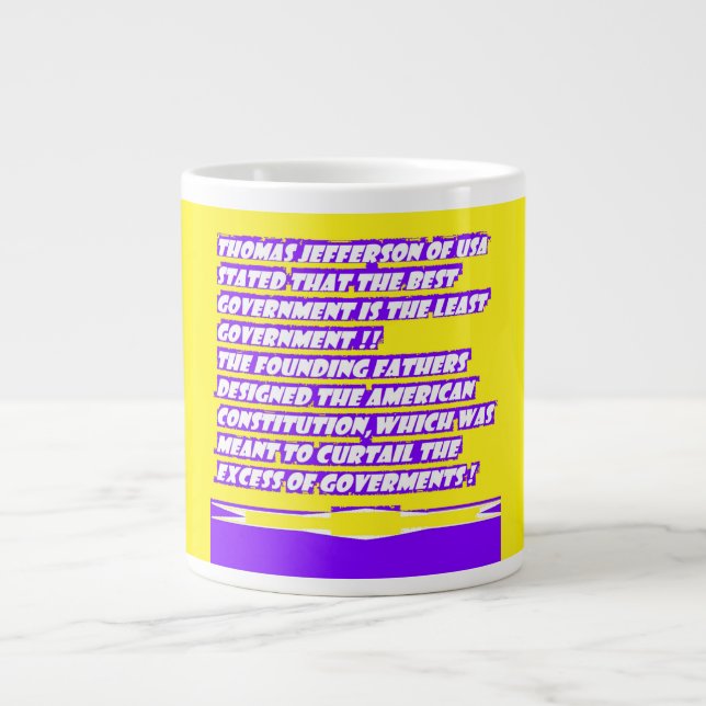 Words-Grafik über AMERICA Jumbo-Tasse (Vorderseite)