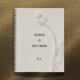 Words in Progress Minimalist Writing Notebook Notizbuch