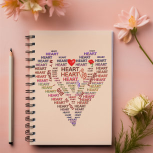 Words of Heart Foto Notebook Notizblock