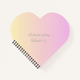 "words of my heart",Spiral Notebook Notizbuch