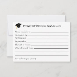 Words of Wisdom for the Graduate - Party card Karte