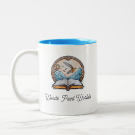 Words Paint Worlds-Tasse Zweifarbige Tasse