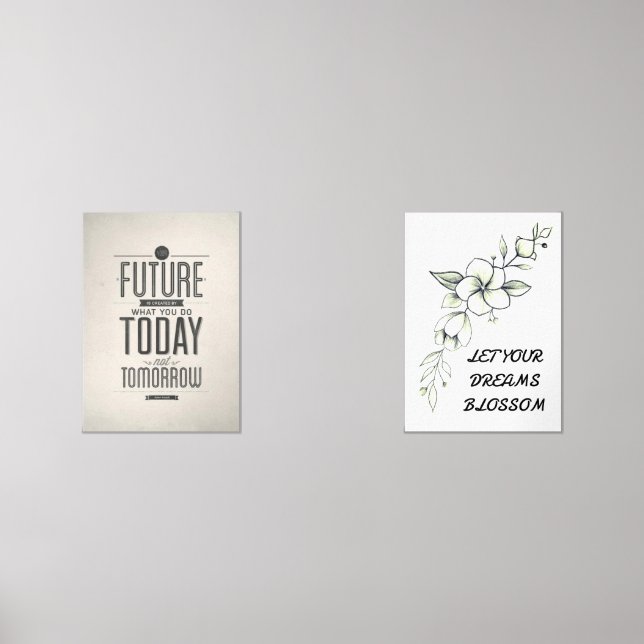Words to inspire poster bilderwand sets (Vorderseite)