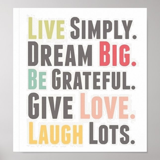 words to live by poster (Vorne)