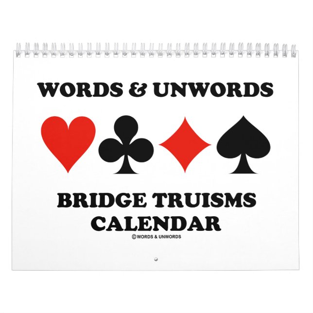 Words & Unwords Bridge Truisms Kalender (Titelbild)