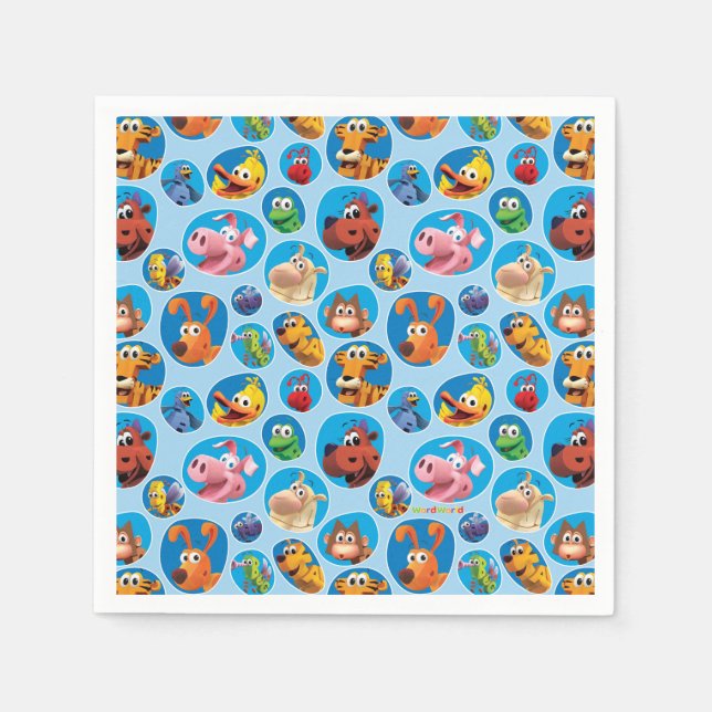 WordWorld WordFriends Paper Napkins Serviette (Vorderseite)