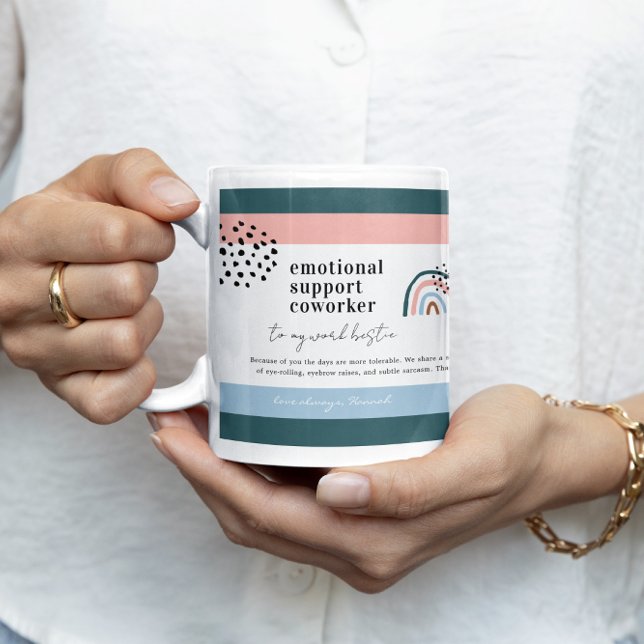 Work Bestie | Angebot und Foto-Coworker-Geschenk Kaffeetasse (Von Creator hochgeladen)