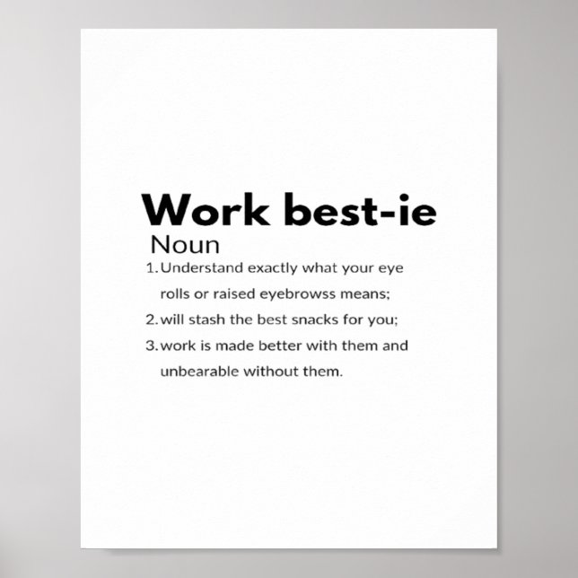 Work Bestie Boxy Poster (Vorne)