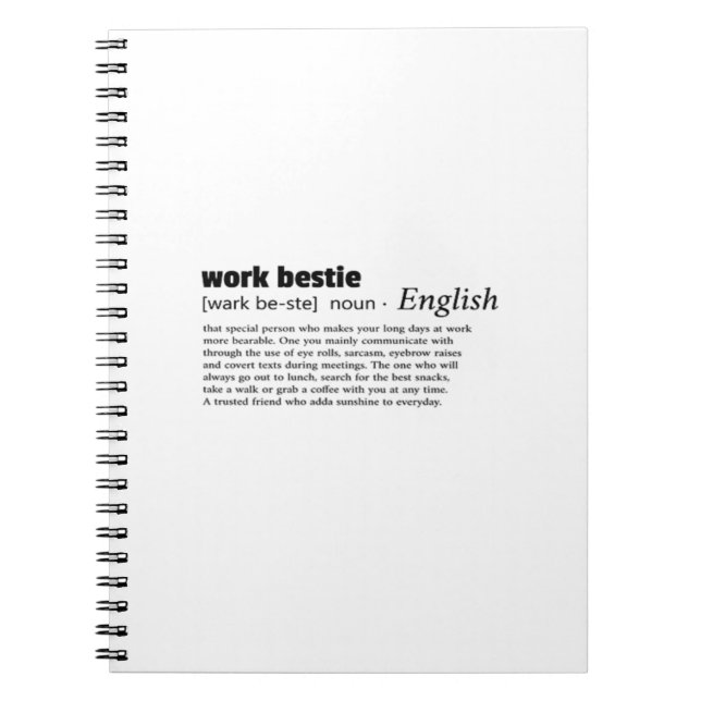 Work Bestie Classic Chill Notizblock (Vorderseite)