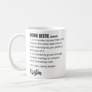 Work Bestie Eis-Kaffeetasse, Work Bestie Geschenk, Kaffeetasse
