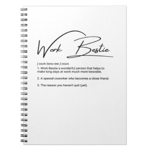 Work Bestie Funny Coworker & Colleague Classic Notizblock