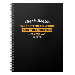 Work Bestie Funny Coworker Quote Classic Notizblock