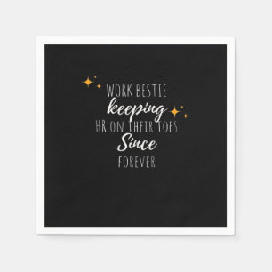 Work Bestie Funny Work Office Coworker Classic Serviette