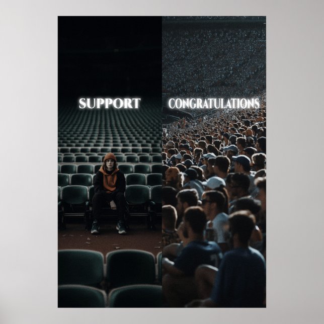 Work Hard Hustle Motivation Poster (Vorne)