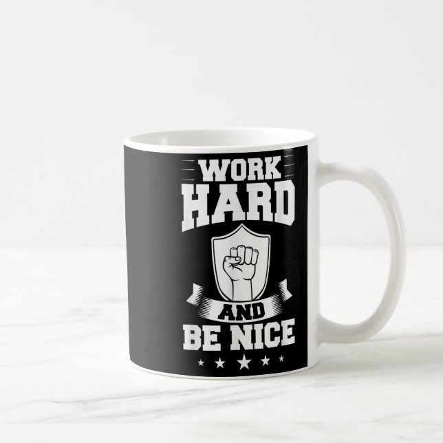 Work Hard Quotes Insration Motivational Saying  Kaffeetasse (Rechts)