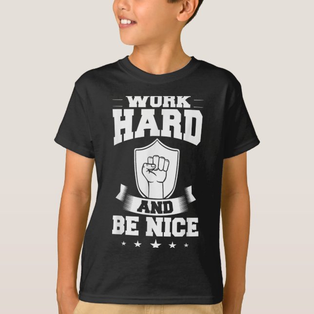 Work Hard Quotes Insration Motivational Saying  T-Shirt (Vorderseite)