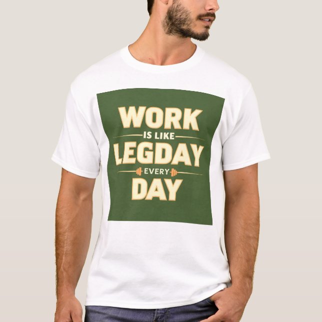 Work is like leg day every day T-Shirt (Vorderseite)