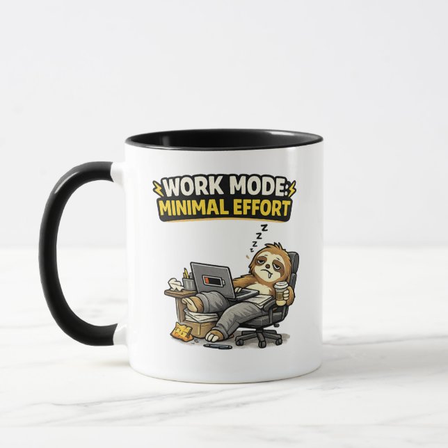 Work Mode Minimal Effort Funny Sloth Tasse (Links)