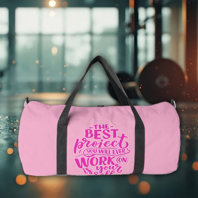 Work on Yourself Gym Gear Duffle Bag (Von Creator hochgeladen)
