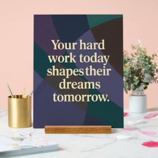 Work quotes AI art Acrylschild