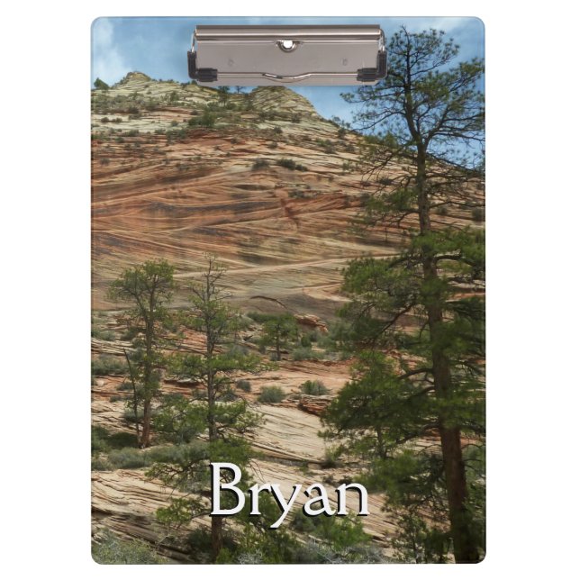 Work Rock Walls im Zion Nationalpark Klemmbrett (Vorderseite)