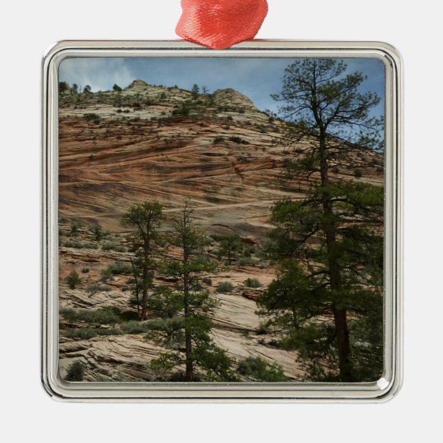 Work Rock Walls im Zion Nationalpark Ornament Aus Metall (Vorne)