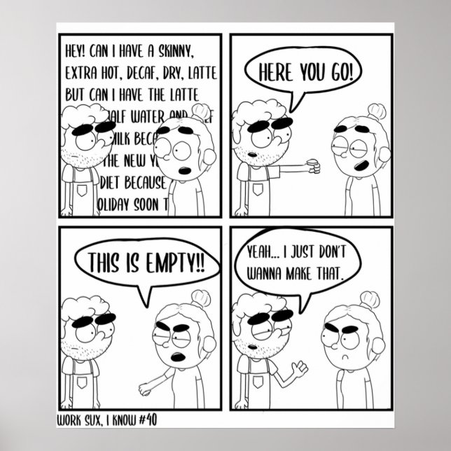 Work Sux 40 Poster (Vorne)