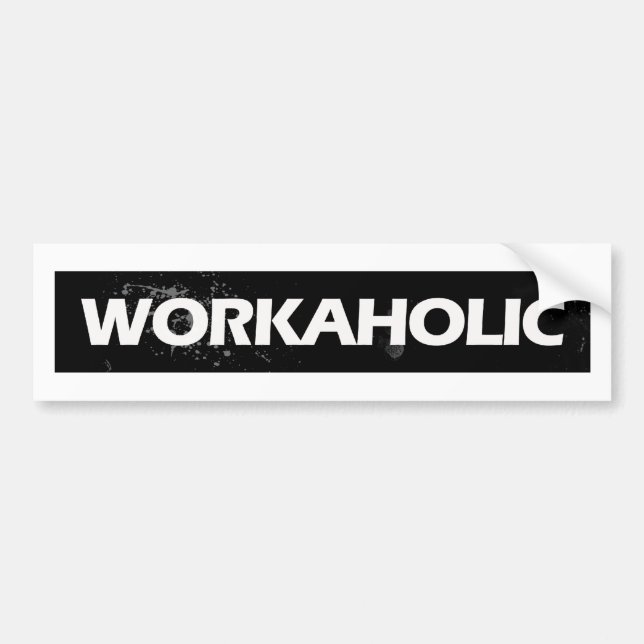 Workaholisch Autoaufkleber (Vorne)