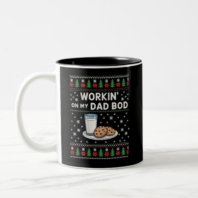 Workin' auf meinem Vater Bod-Junge Mutter Baby Zweifarbige Tasse (Links)