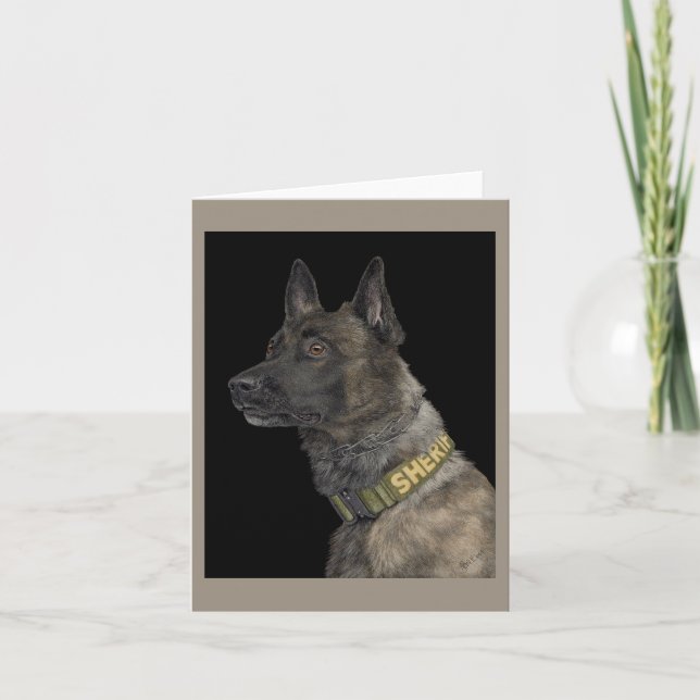 Working Dutch Shepherd Card - "K9 Yukon" Karte (Vorderseite)