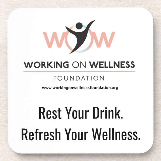 Working On Wellness Foundation Schutz-Untersetzer Getränkeuntersetzer (Vorderseite)