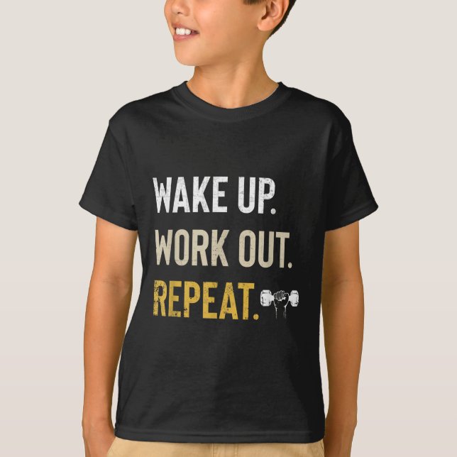 Workou Wake Up Insrational And Motivational Gym Gi T-Shirt (Vorderseite)
